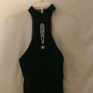 Vintage green velvet gown